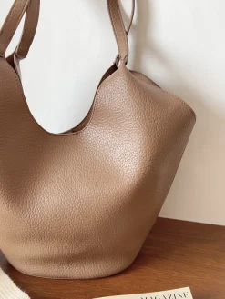 Elena Handbags Simple Leather Tote Bag