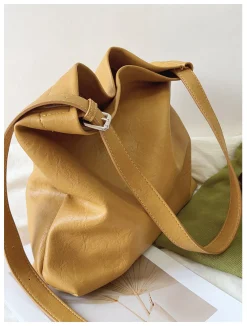 Elena Handbags Simple Leather Tote Bag