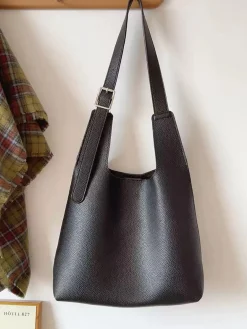 Elena Handbags Simple Leather Tote Bag