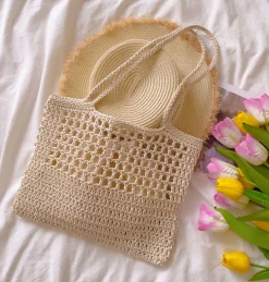 Elena Handbags Simple Retro Crochet Shoulder Bag