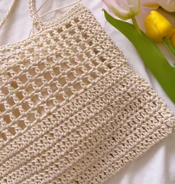 Elena Handbags Simple Retro Crochet Shoulder Bag