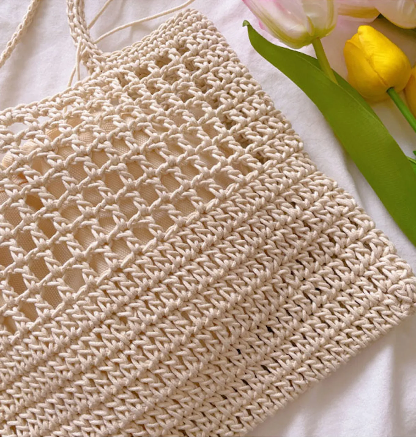 Elena Handbags Simple Retro Crochet Shoulder Bag