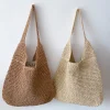 Elena Handbags Simple Straw Woven Shoulder Bag