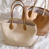 Elena Handbags Simple Straw Woven Summer Tote