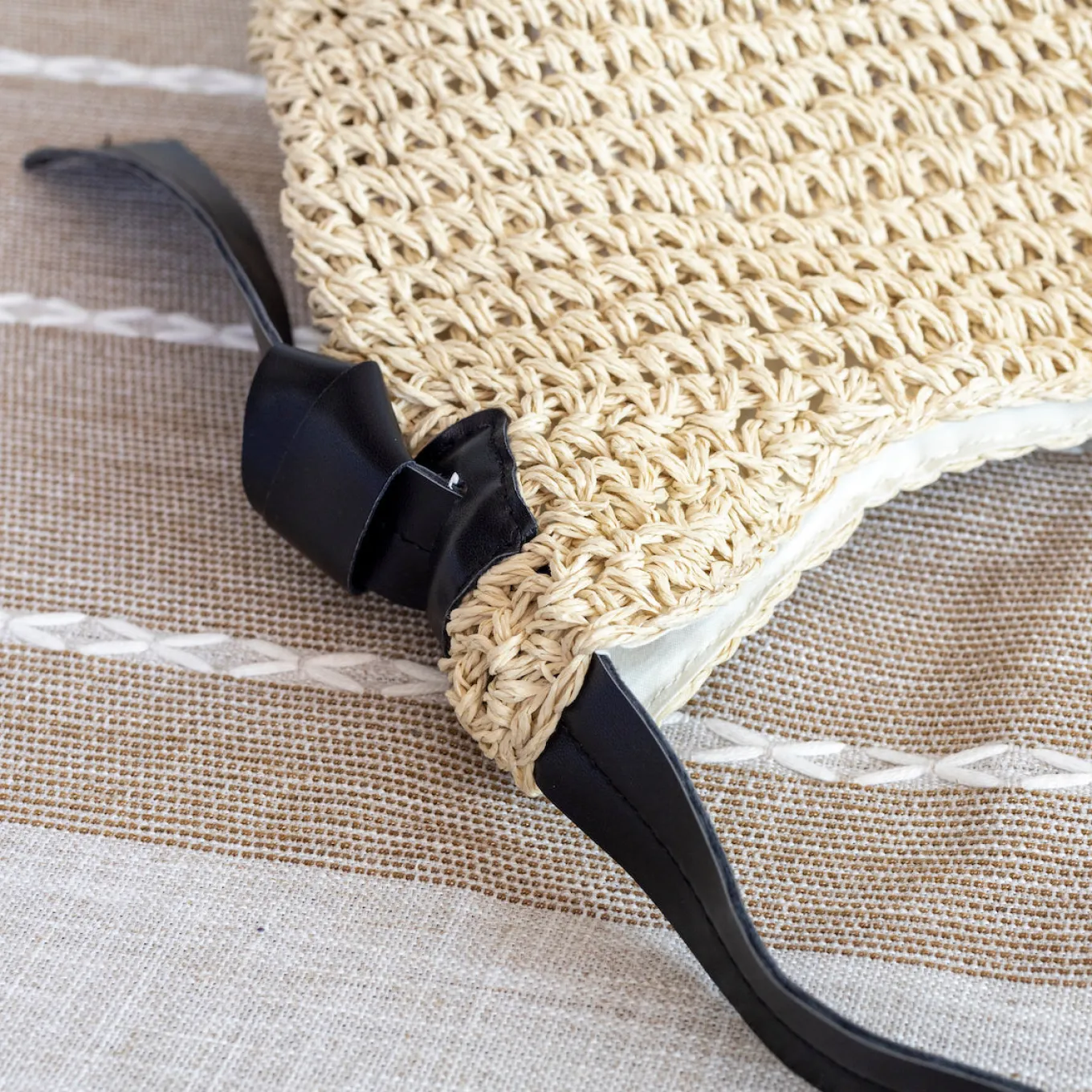 Elena Handbags Simple Straw Woven Shoulder Bag