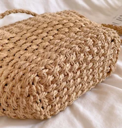 Elena Handbags Simple Woven Straw Tote Bag