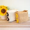 Elena Handbags Small Boho Cotton Knitted Shoulder Bag