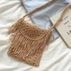 Elena Handbags Small Boho Beach Bag with Tassels