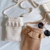 Elena Handbags Small Cotton Knitted Crossbody Bag