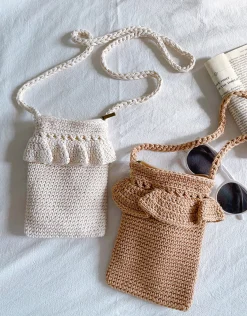 Elena Handbags Small Cotton Knitted Crossbody Bag