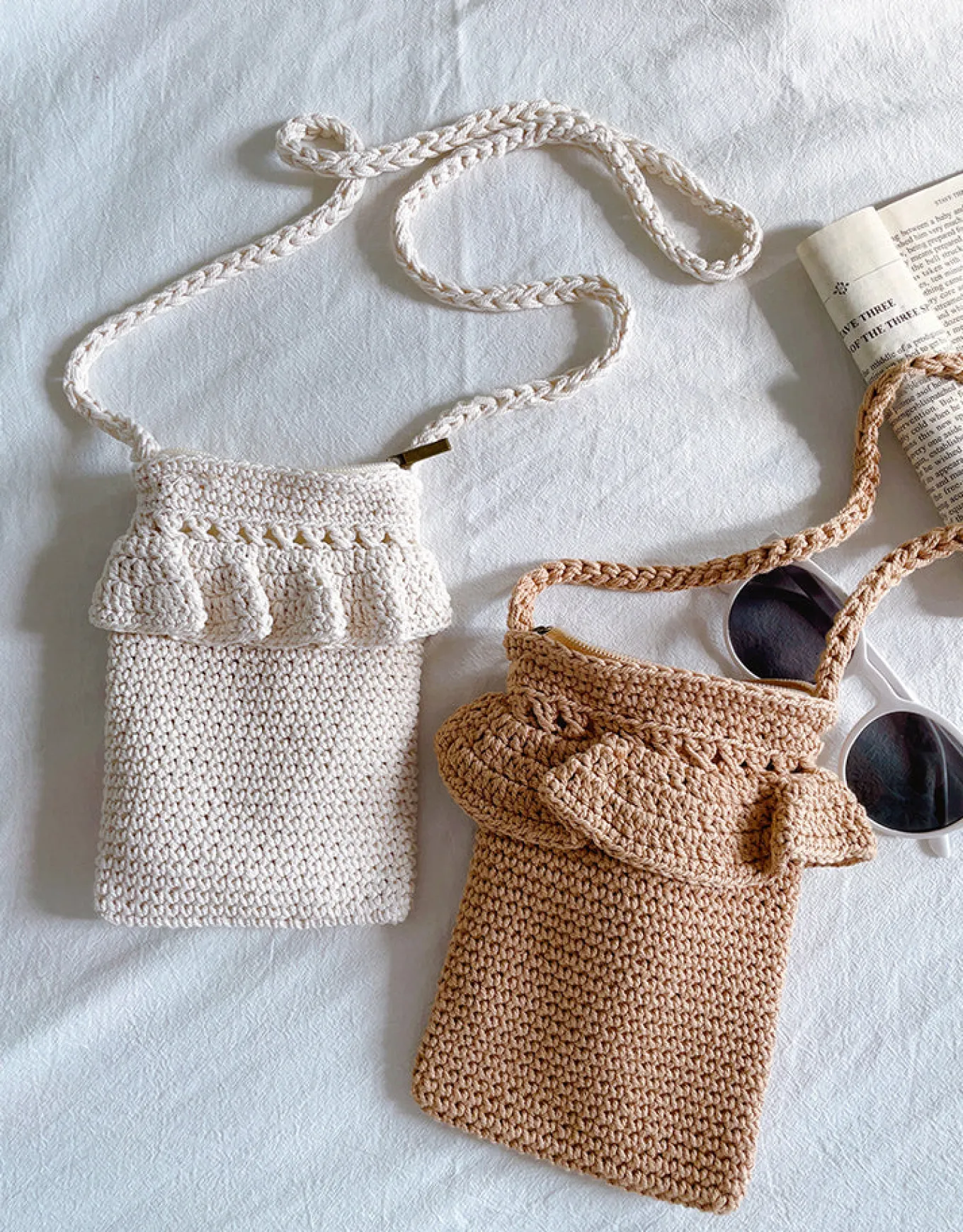 Elena Handbags Small Cotton Knitted Crossbody Bag