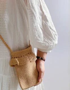 Elena Handbags Small Cotton Knitted Crossbody Bag