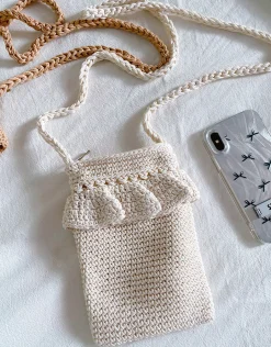 Elena Handbags Small Cotton Knitted Crossbody Bag