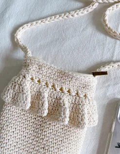 Elena Handbags Small Cotton Knitted Crossbody Bag