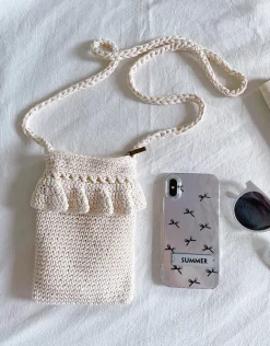 Elena Handbags Small Cotton Knitted Crossbody Bag
