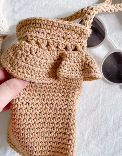 Elena Handbags Small Cotton Knitted Crossbody Bag
