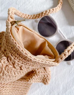 Elena Handbags Small Cotton Knitted Crossbody Bag