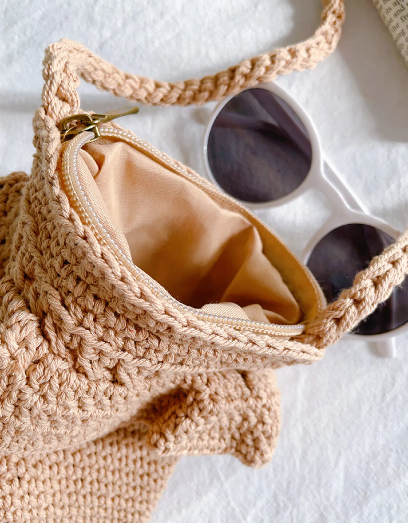 Elena Handbags Small Cotton Knitted Crossbody Bag
