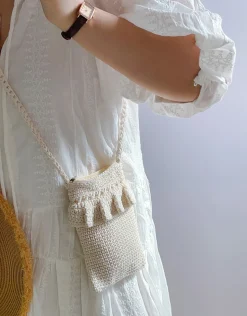 Elena Handbags Small Cotton Knitted Crossbody Bag