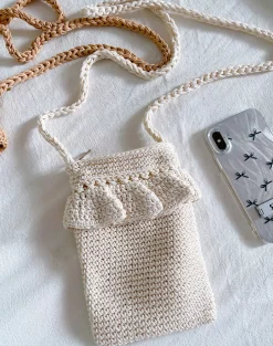 Elena Handbags Small Cotton Knitted Crossbody Bag