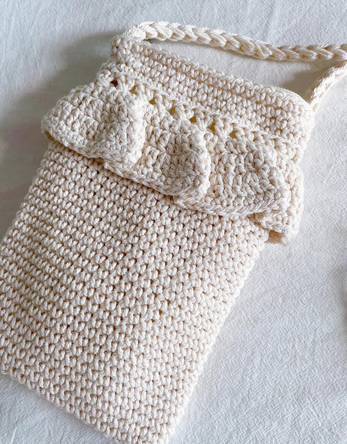 Elena Handbags Small Cotton Knitted Crossbody Bag