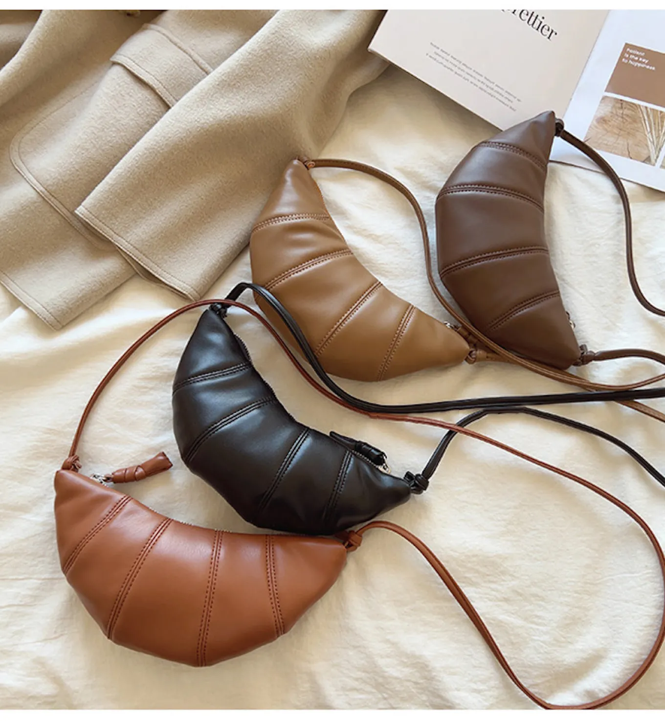 Elena Handbags Small Croissant Bag