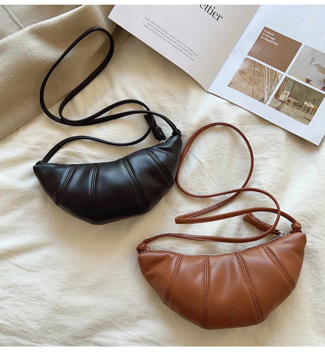 Elena Handbags Small Croissant Bag