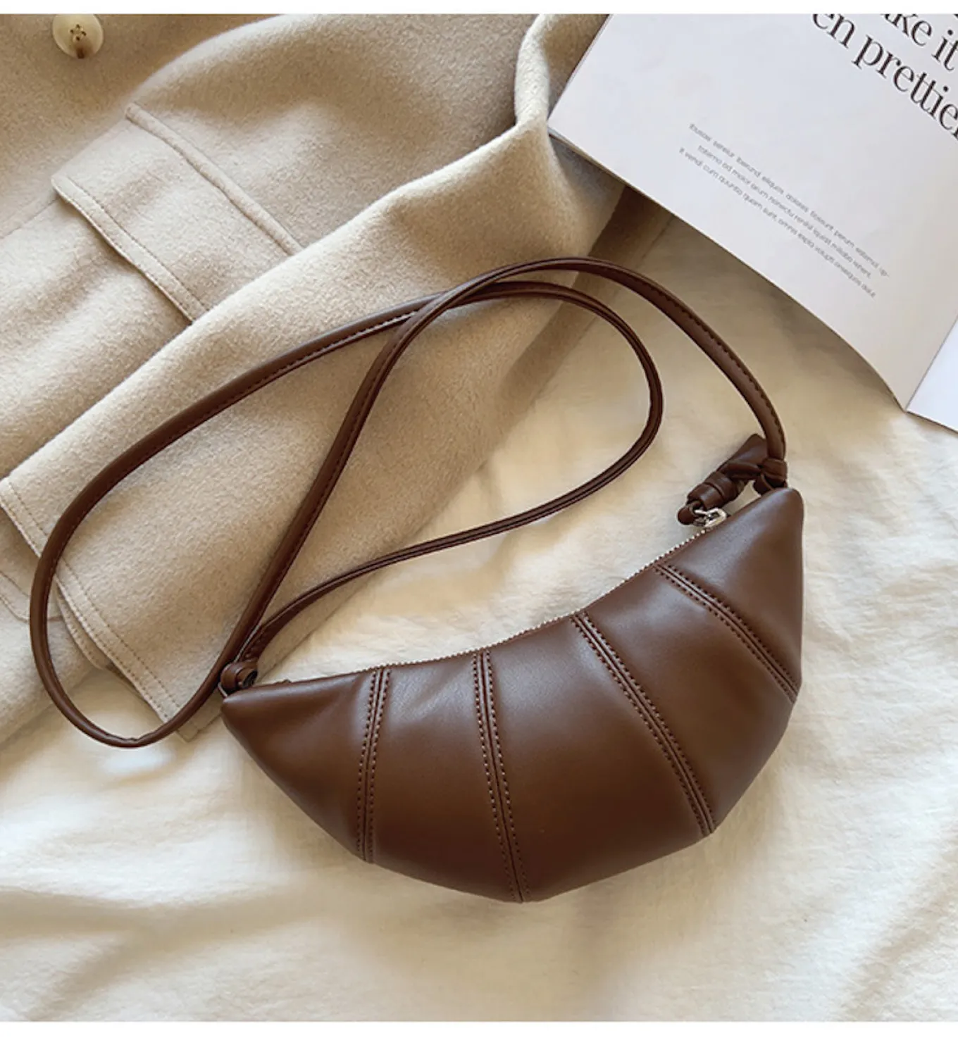 Elena Handbags Small Croissant Bag