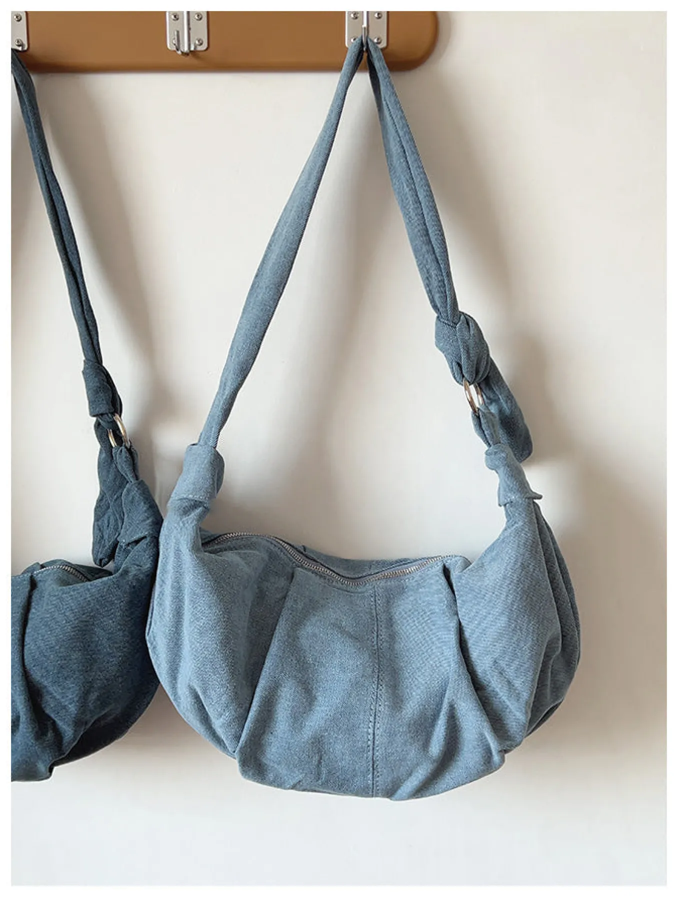Elena Handbags Small Dumpling Denim Crossbody Bag