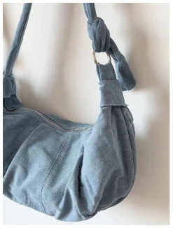 Elena Handbags Small Dumpling Denim Crossbody Bag