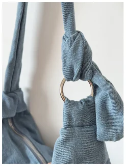 Elena Handbags Small Dumpling Denim Crossbody Bag
