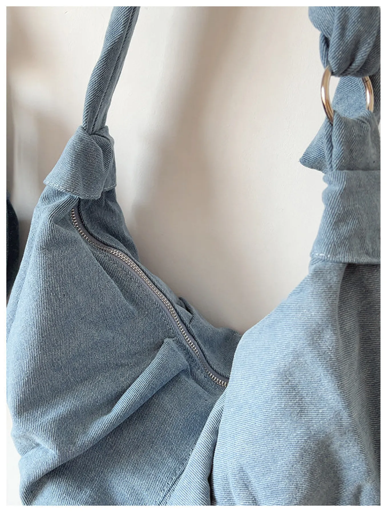 Elena Handbags Small Dumpling Denim Crossbody Bag