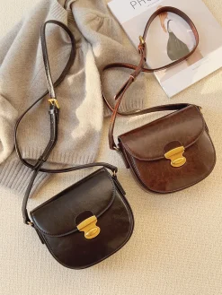 Elena Handbags Small Modern Crossbody Saddle Bag