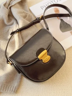 Elena Handbags Small Modern Crossbody Saddle Bag