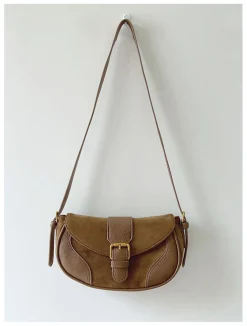 Elena Handbags Small Modern Saddle Bag