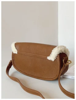 Elena Handbags Small Modern Saddle Bag