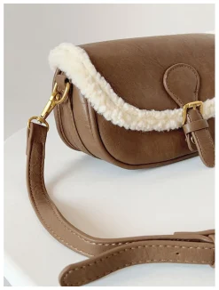 Elena Handbags Small Modern Saddle Bag