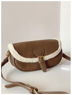Elena Handbags Small Modern Saddle Bag