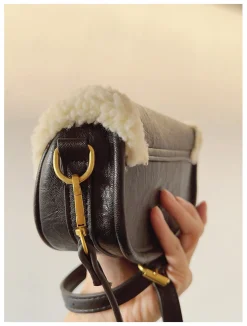 Elena Handbags Small Modern Saddle Bag