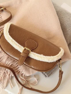 Elena Handbags Small Modern Saddle Bag