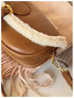 Elena Handbags Small Modern Saddle Bag