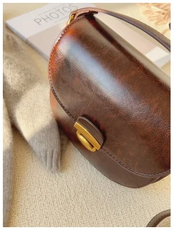 Elena Handbags Small Modern Crossbody Saddle Bag