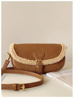 Elena Handbags Small Modern Saddle Bag
