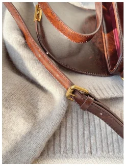 Elena Handbags Small Modern Crossbody Saddle Bag