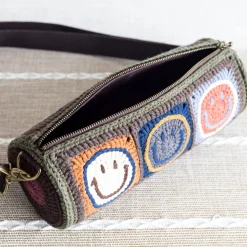 Elena Handbags Smiley Face Bucket Shoulder Purse