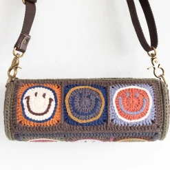 Elena Handbags Smiley Face Bucket Shoulder Purse