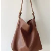 Elena Handbags Soft Leather Tote Bucket Work Bag