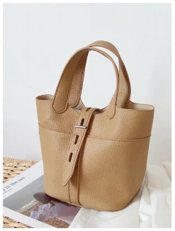 Elena Handbags Soft Leather Bucket Shoulder Bag