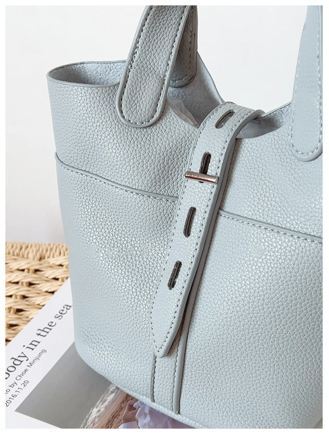 Elena Handbags Soft Leather Bucket Shoulder Bag