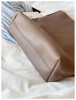 Elena Handbags Soft Leather Tote Bucket Work Bag